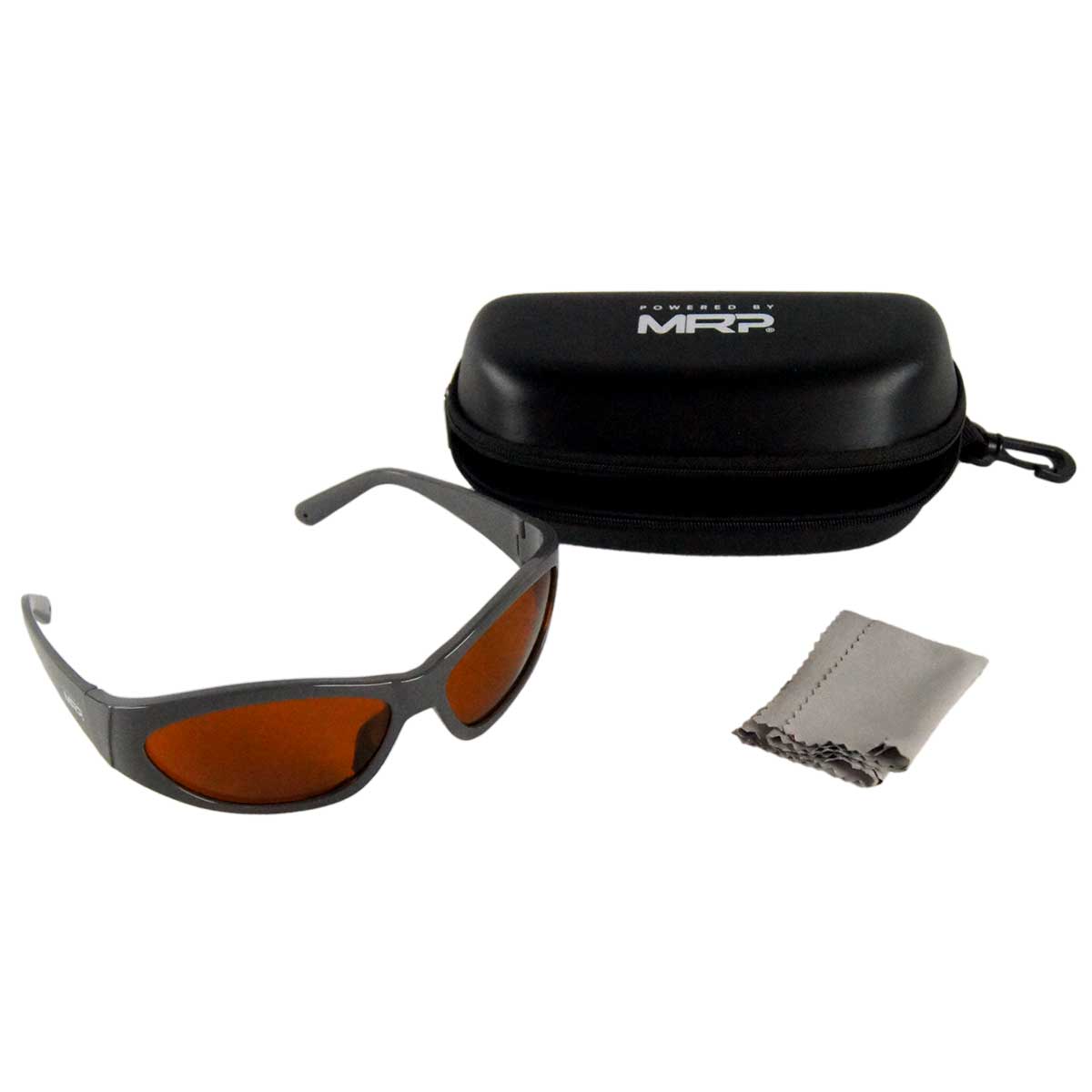 MRP Laser Safety Eyewear Glasses 315-540nm OD6+ 900-1070nm OD5+ Grey Sport Frame