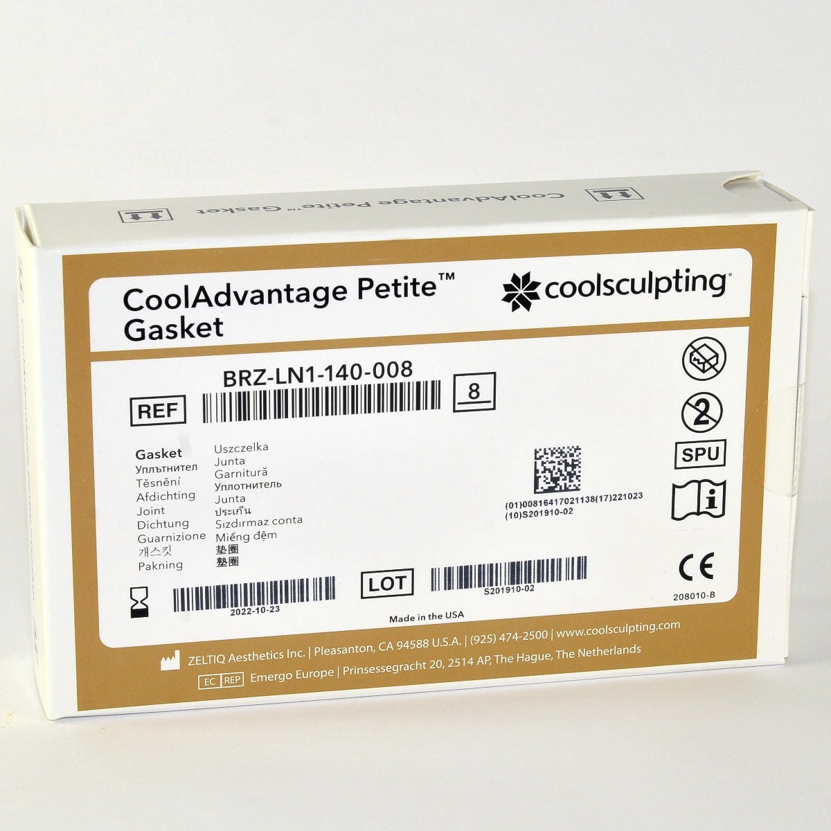 Zeltiq CoolAdvantage Petite Gasket BRZ-LN1-140-008 Cool Advantage Exp10/22 x4Pcs