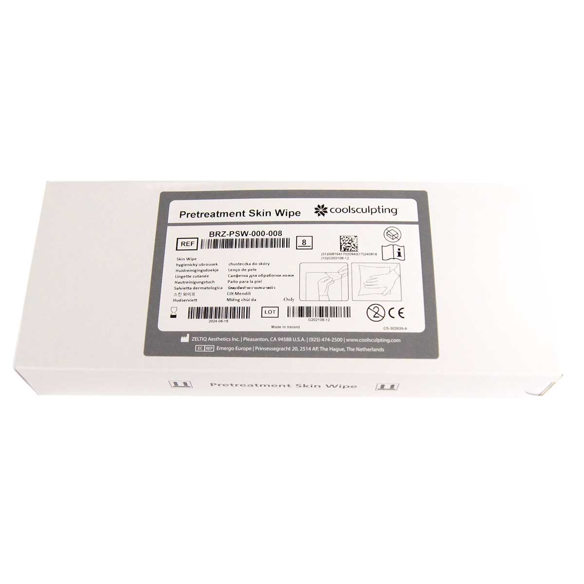 ZELTIQ CoolSculpting Pretreatment Skin Wipe BRZ-PSW-000-008 ex06/2024 8-Pack