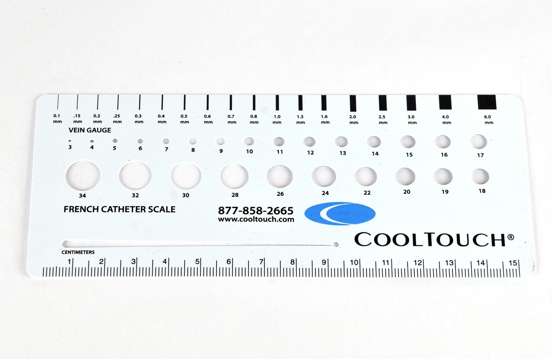 CoolTouch NewStar Laser French Catheter Scale Vein Gauge 1-15cm .1-6.0mm Index