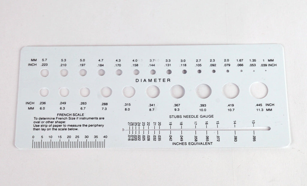 CoolTouch NewStar Laser French Catheter Scale Vein Gauge 1-15cm .1-6.0mm Index