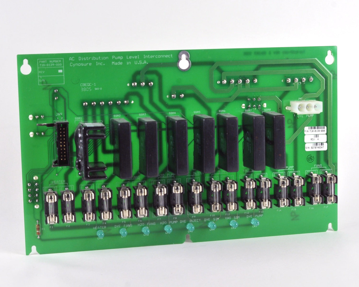Cynosure Cynergy Laser Distribution Pump Level Interconnect 710-0139-000 PARTS