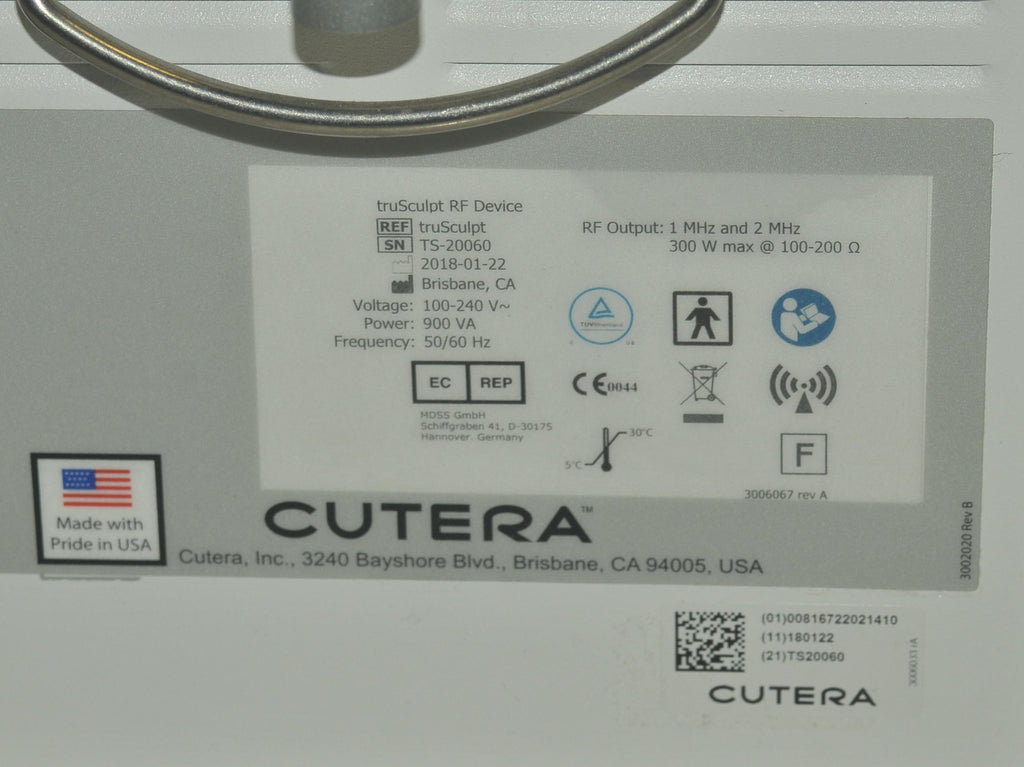 2018 Cutera truSculpt 3D RF Body Sculpting & Fat Reduction System