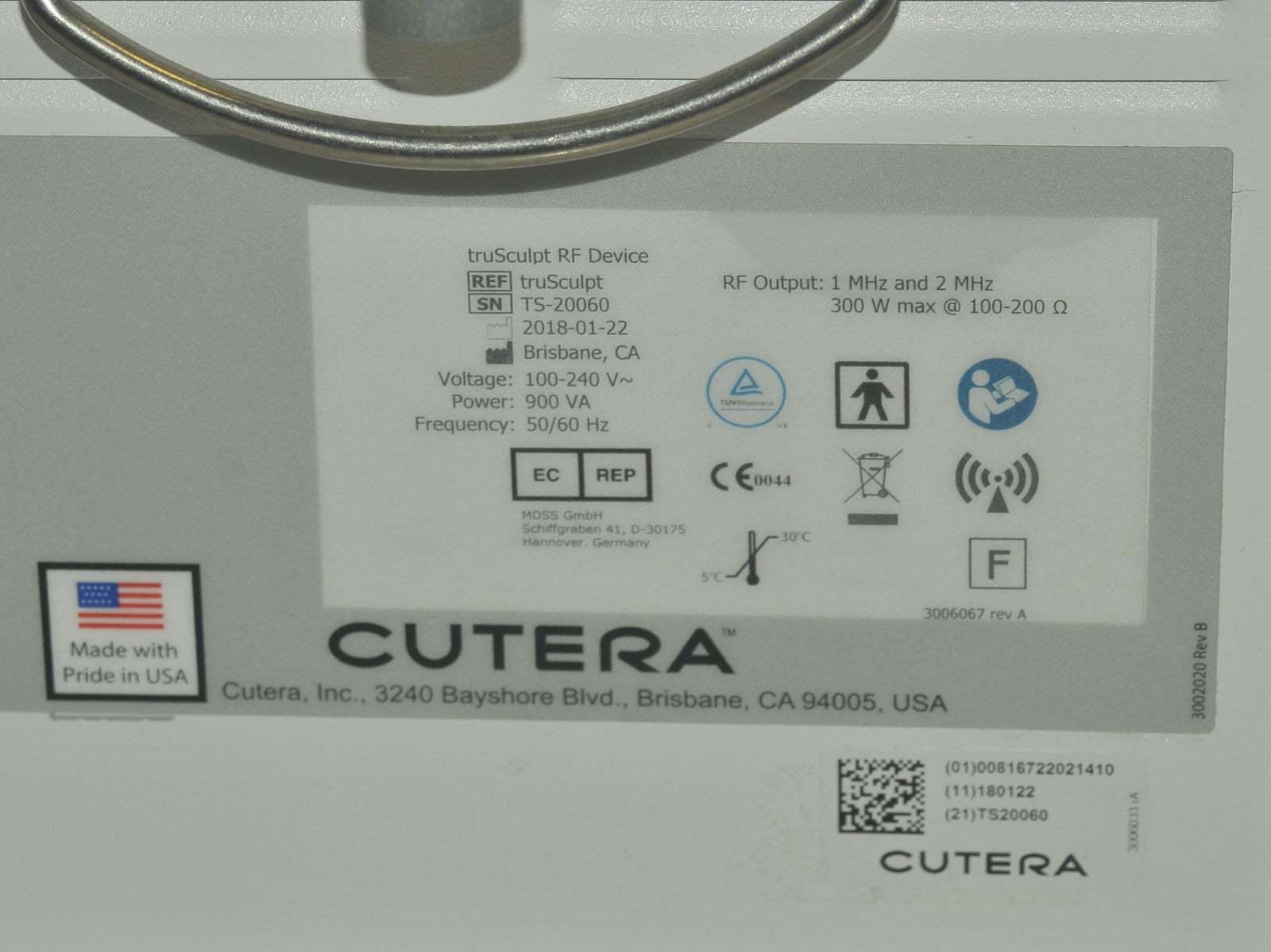 2018 Cutera truSculpt 3D RF Body Sculpting & Fat Reduction System