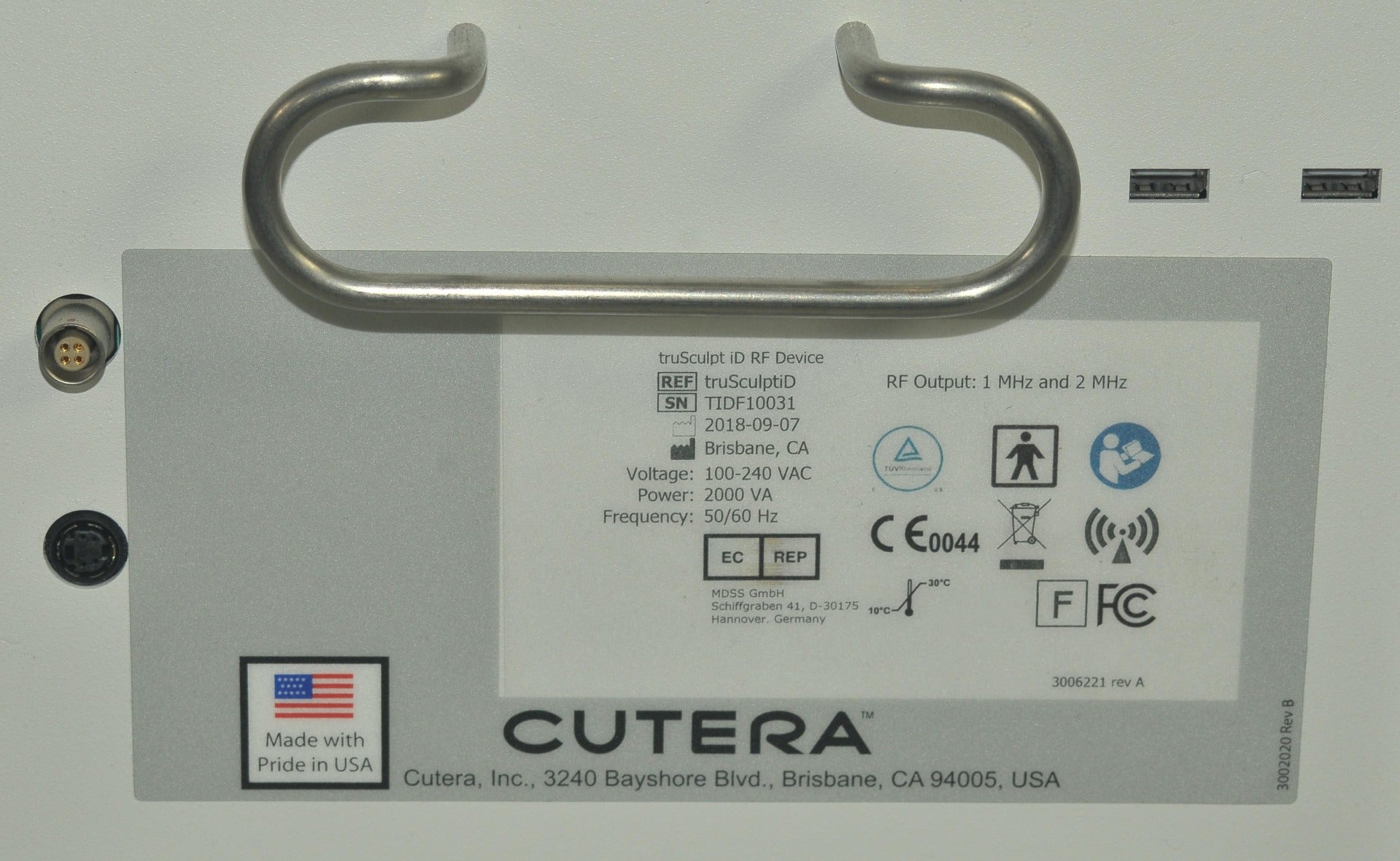 2018 Cutera truSculpt iD RadioFrequency Body Sculpting Fat Reduction Treatment
