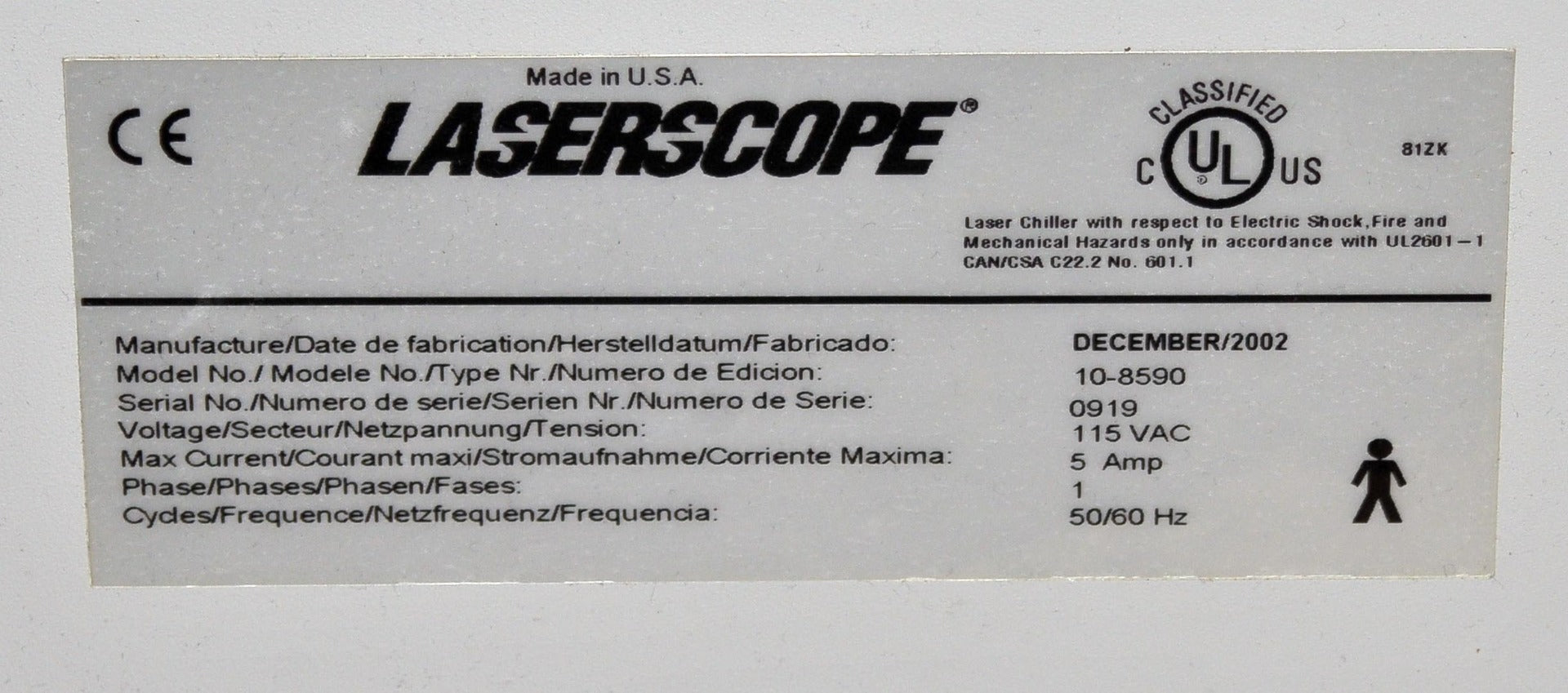 2003 Laserscope Aura i KTP 532nm Cosmetic Laser Vascular Lesions Pigment 10-8830