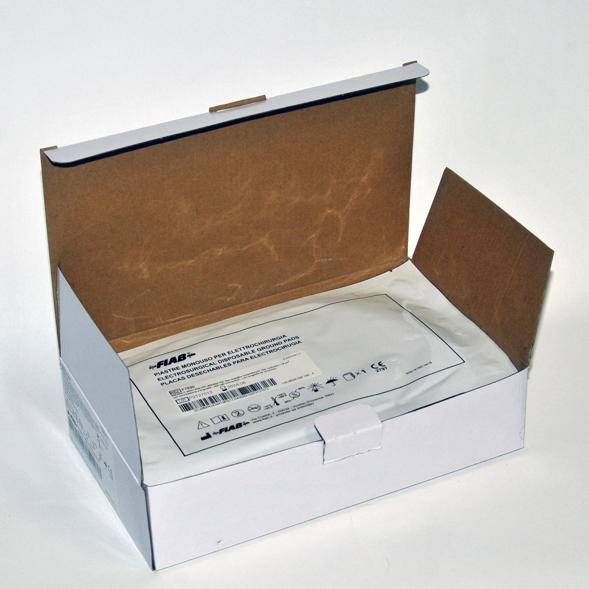 FIAB Electrosurgical Disposable Ground Pads REF F7820 Rem Type Exp 06-2024 x21Pc