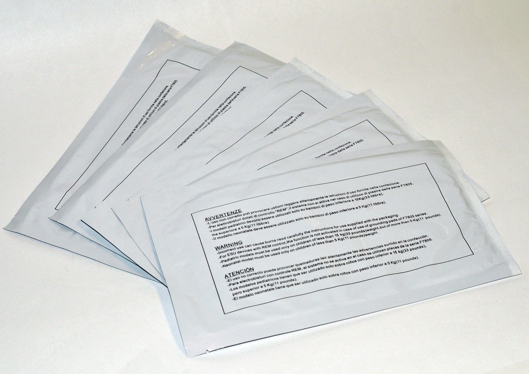 FIAB Electrosurgical Disposable Ground Pads REF F7820 Rem Type Exp: Mixed x5 Pcs