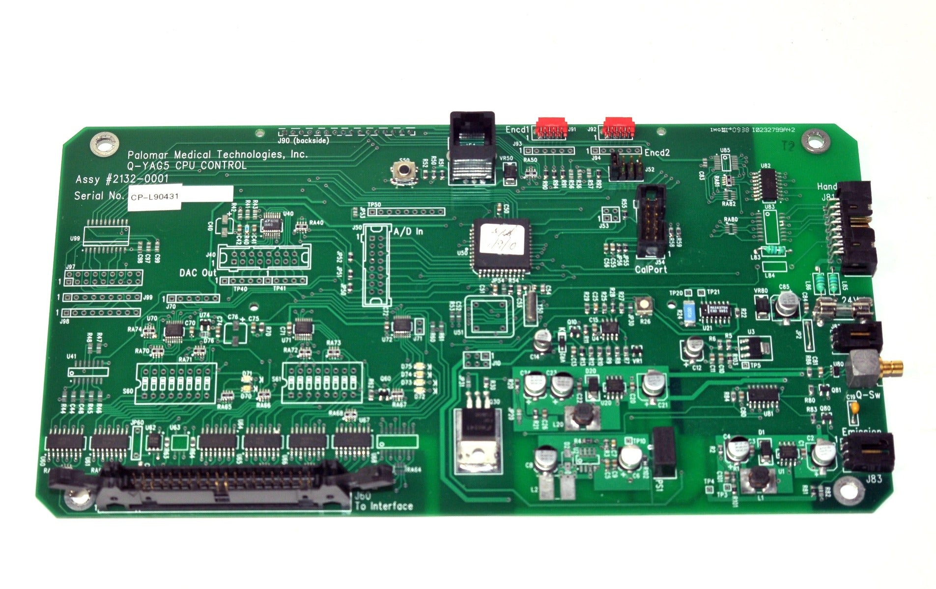 Palomar Laser QYAG5 CPU Control Green Computer PCB Board 2132-0001 PARTS