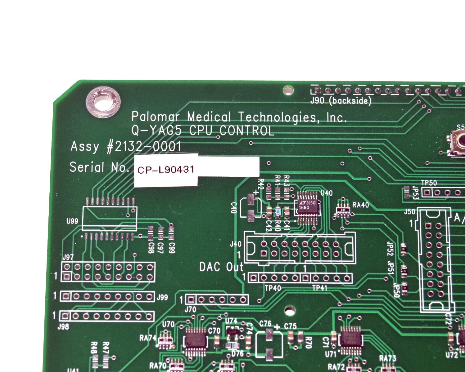 Palomar Laser QYAG5 CPU Control Green Computer PCB Board 2132-0001 PARTS