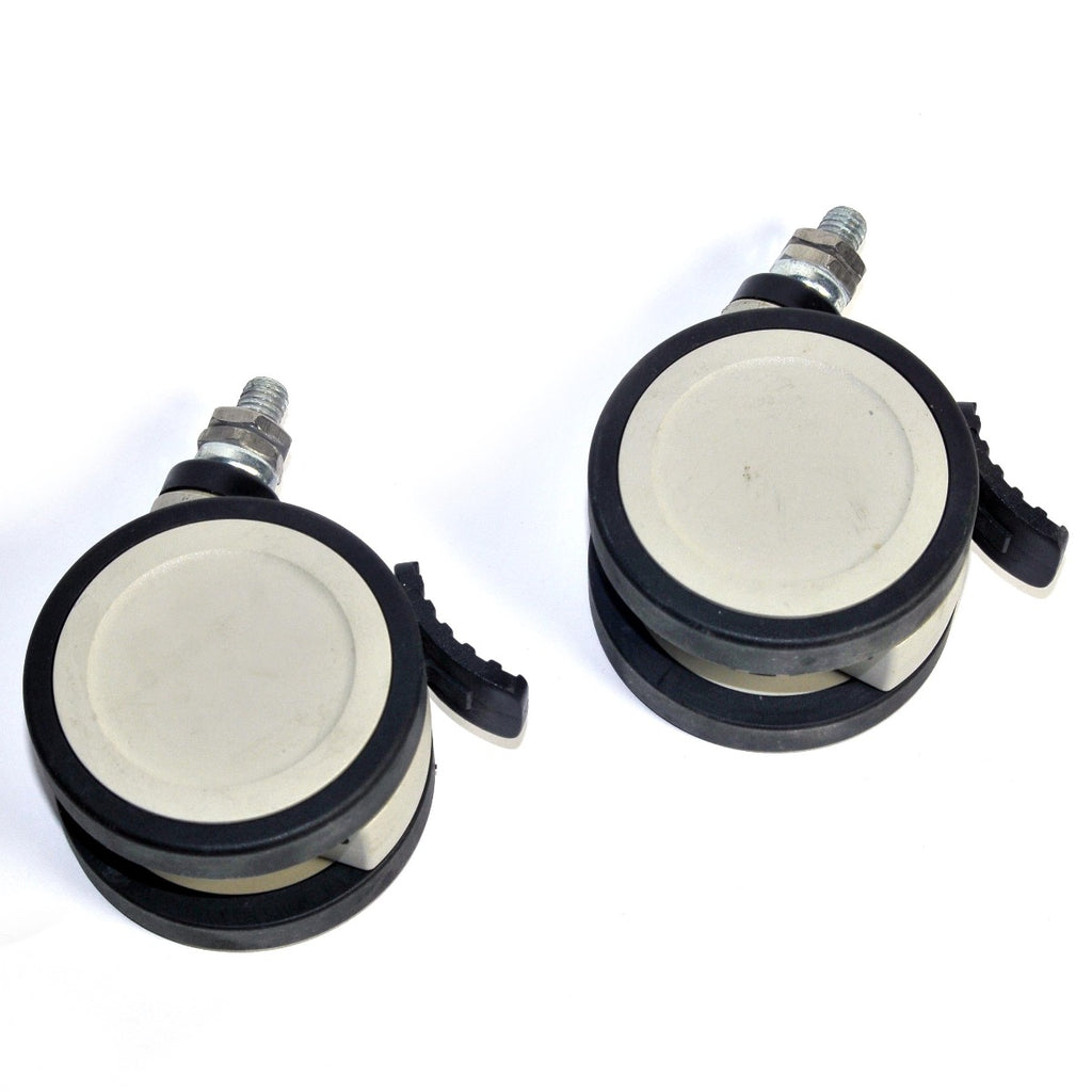 Syneron Candela Laser Replacement LOCKING Wheel Set Caster Rear Lock PARTS x2Pc