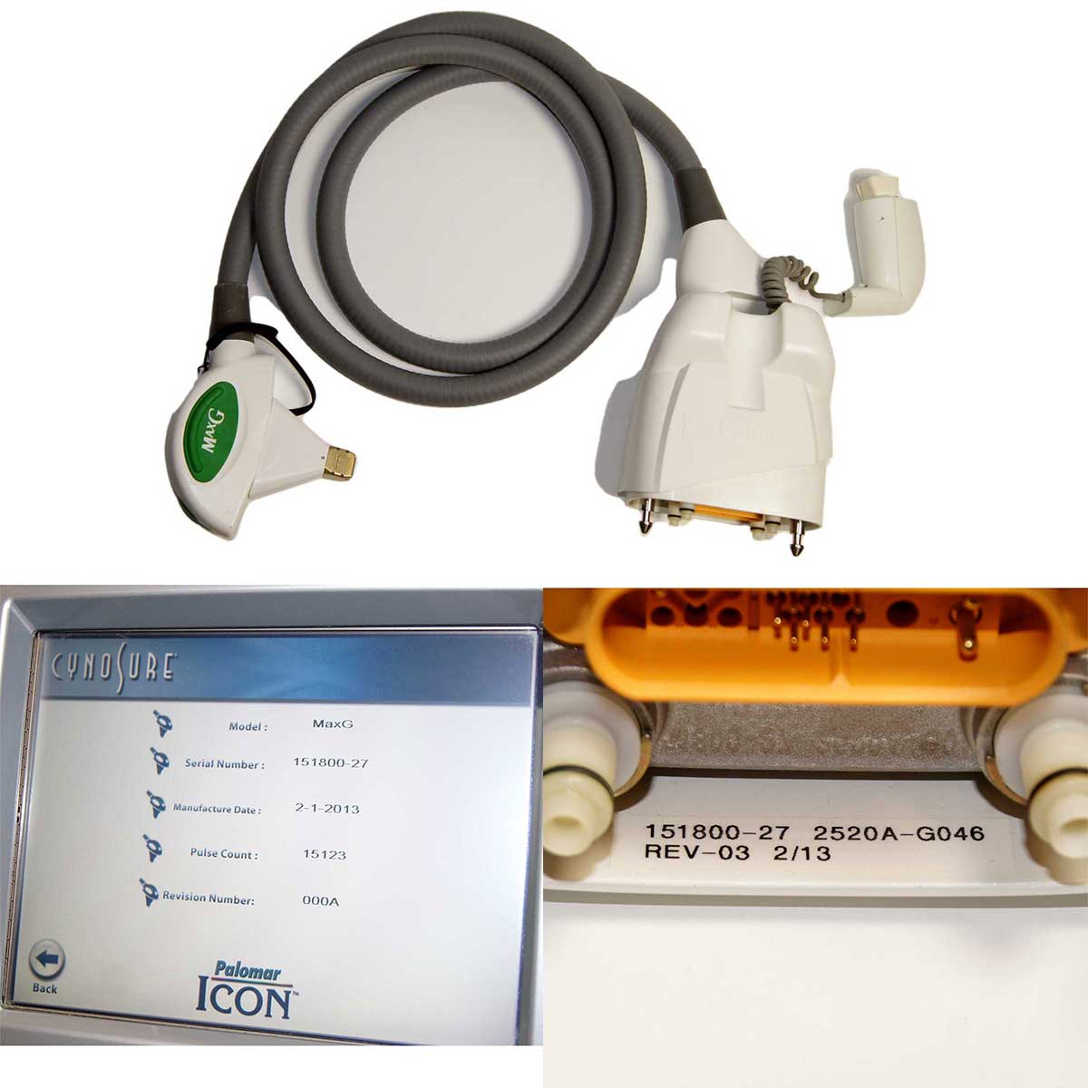 2013 Cynosure Palomar Icon IPL Acne Scar Skin Hair Removal System MaxG 1540 2940