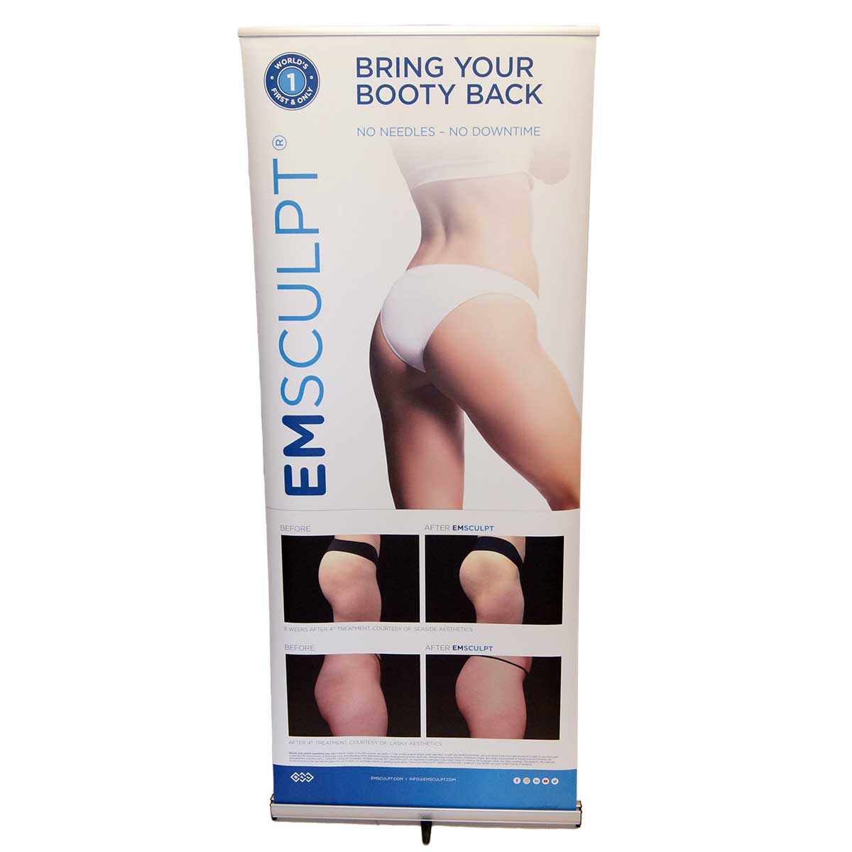 BTL EMsculpt "Bring Your Booty Back" Marketing Banner 33in x 81in EM Sculpt