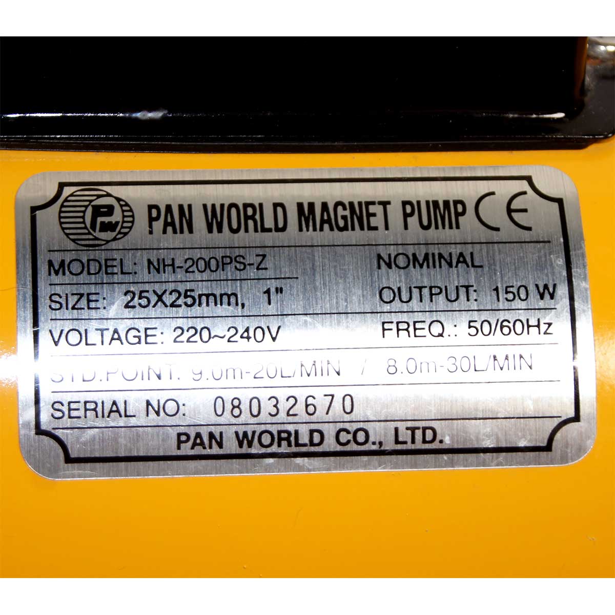 Cynosure Laser Water Pump Assembly Pan World NH-200PS-Z 220V Apogee Affirm Elite