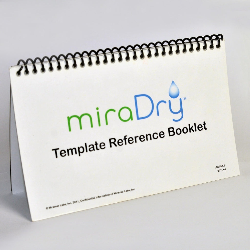 miraDry Miramarlabs MN-4000 MD4000-TS Template Reference Booklet LB0093.E Book