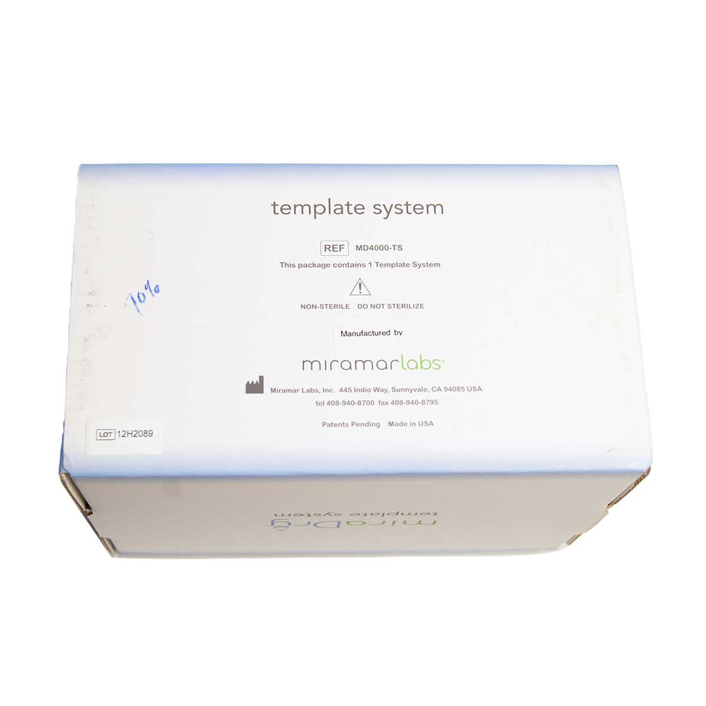 Miramarlabs miraDry Hyperhidrosis MD4000 MD4000-TS Template System Blue Box