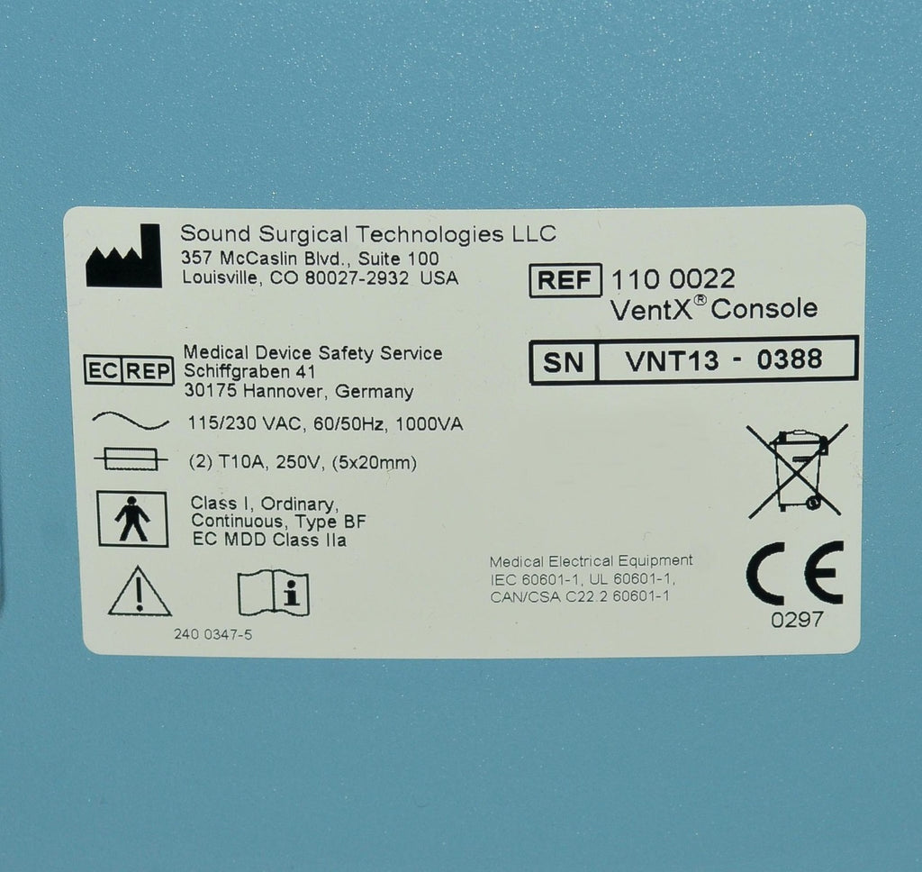 2013 Sound Surgical VaserLipo Vaser VentX Ultrasound Amplifier Aspiration System