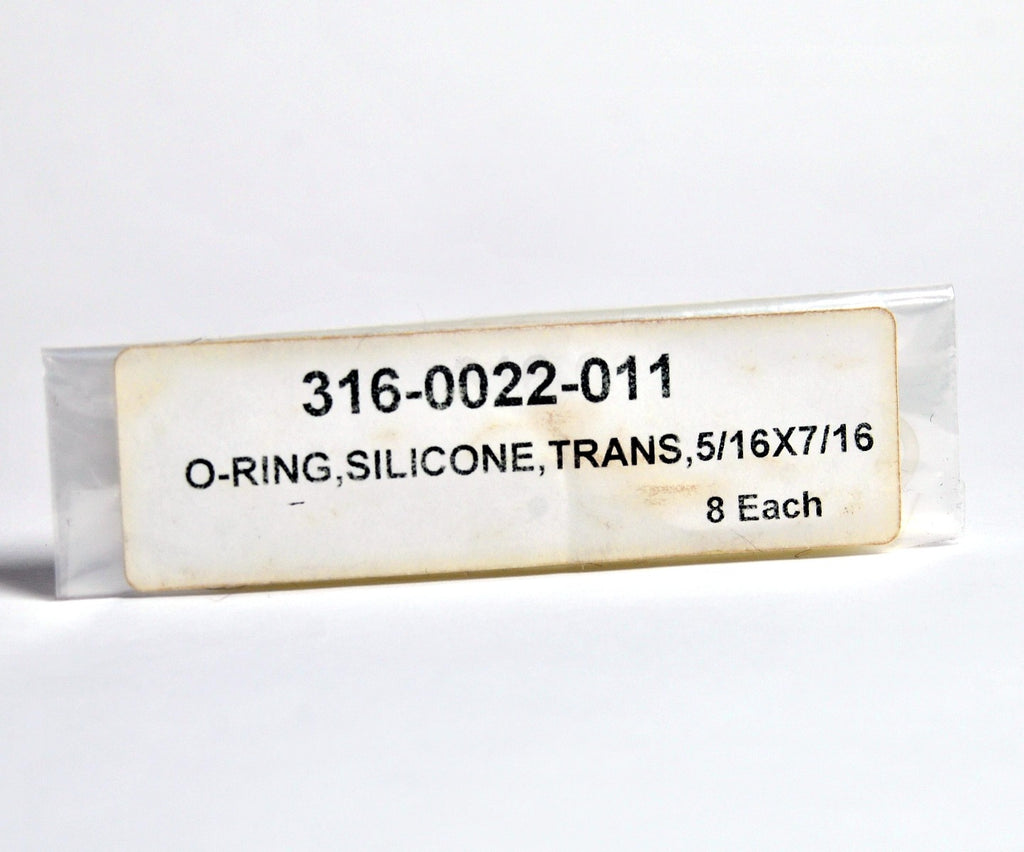 Aesthetic Laser Silicone O-Ring Trans 5/16" x 7/16" 316-0022-011 New (Set of 8)