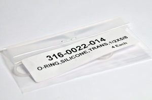 Aesthetic Laser Silicone O-Ring Trans 1/2" x 5/8" 316-0022-014 New Set of 4 Pcs