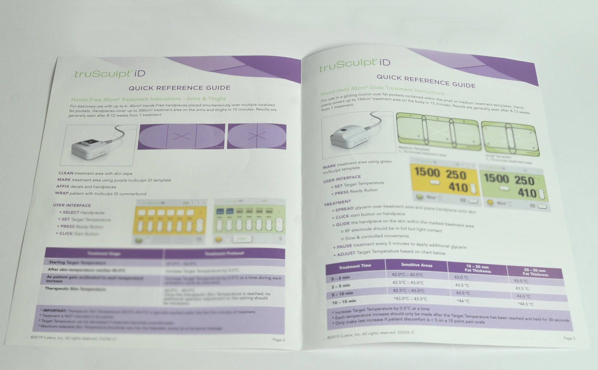 Cutera truSculpt iD Quick Reference Guide User Handpiece Manual Template D2236