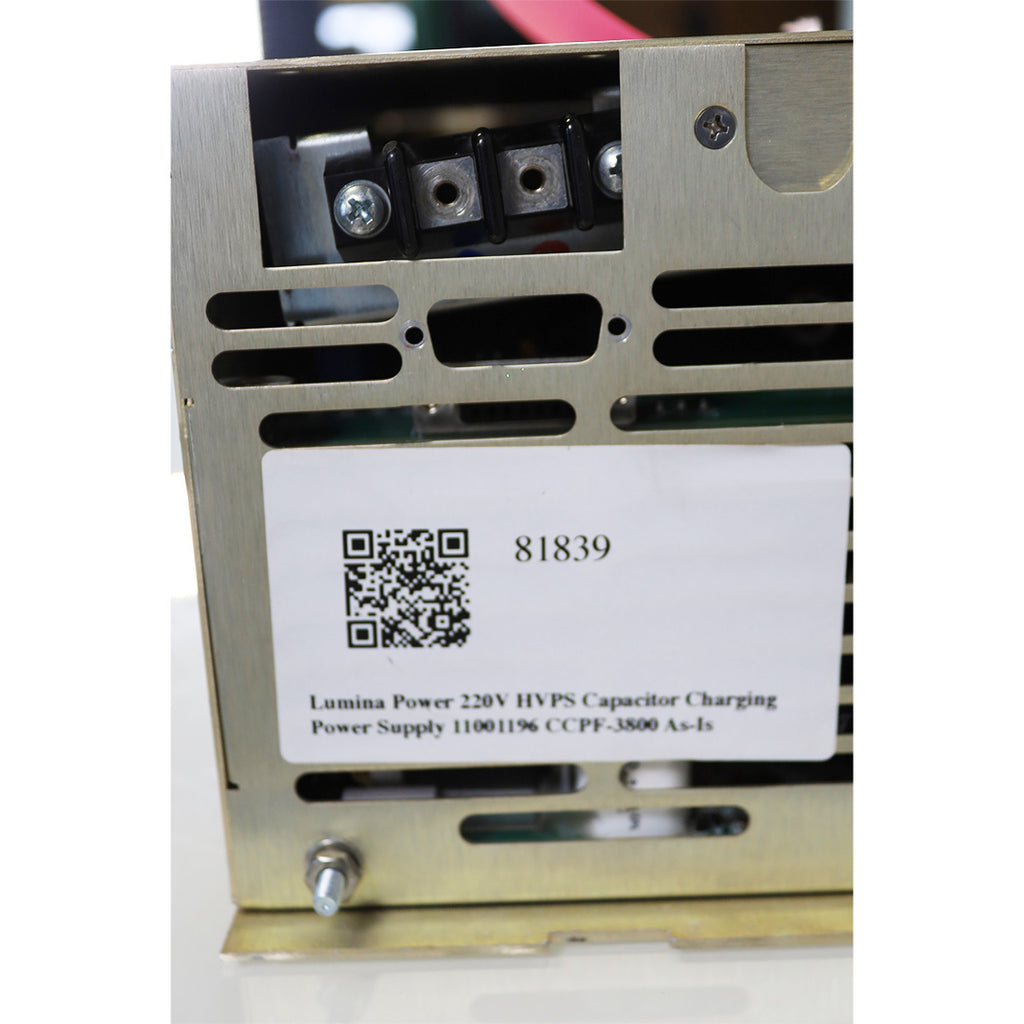 Lumina Power 220V HVPS Capacitor Charging Power Supply 11001196 CCPF-3800 As-Is