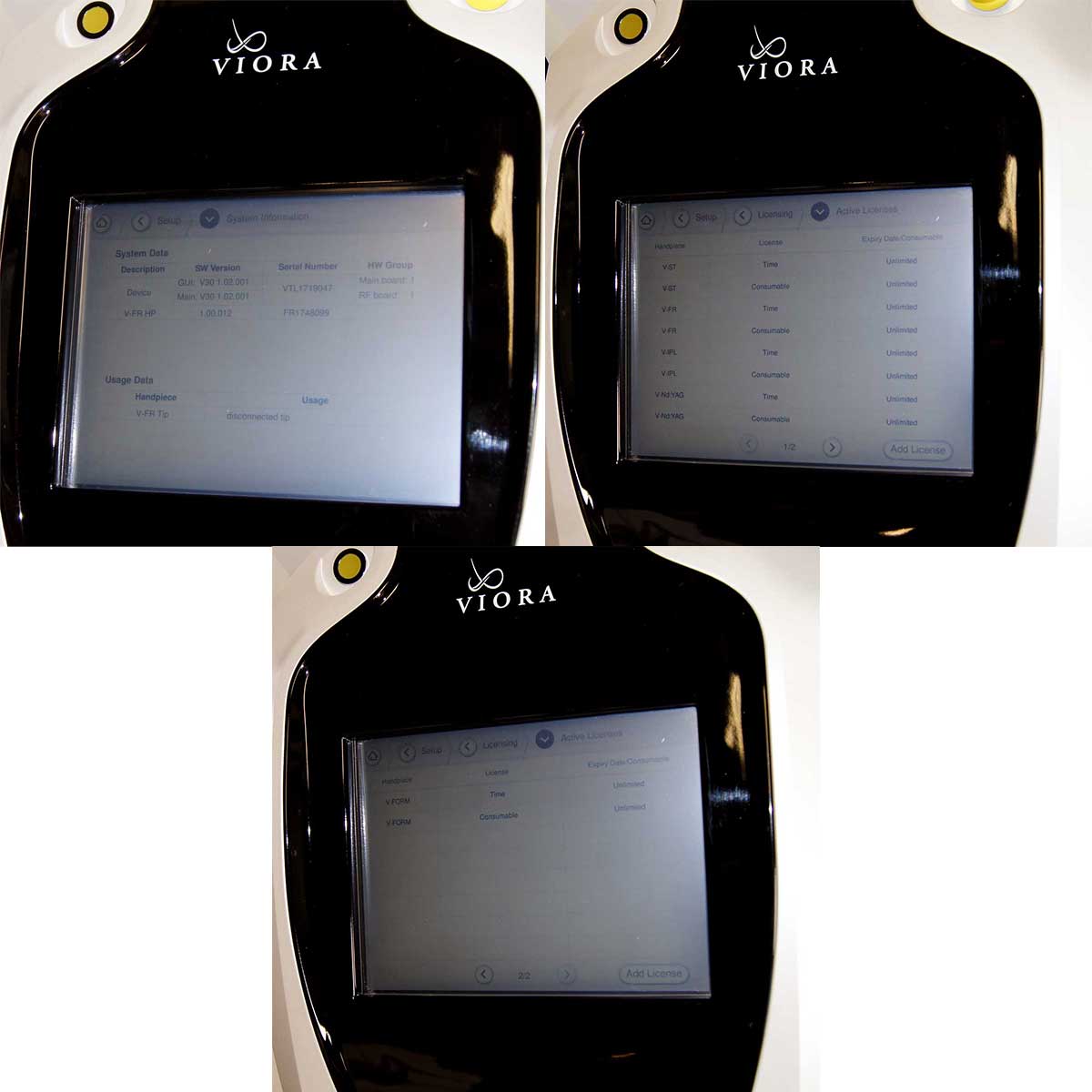 2017 Viora V30 Multi-Application System RF IPL Laser Hair Lesions Acne Cellulite
