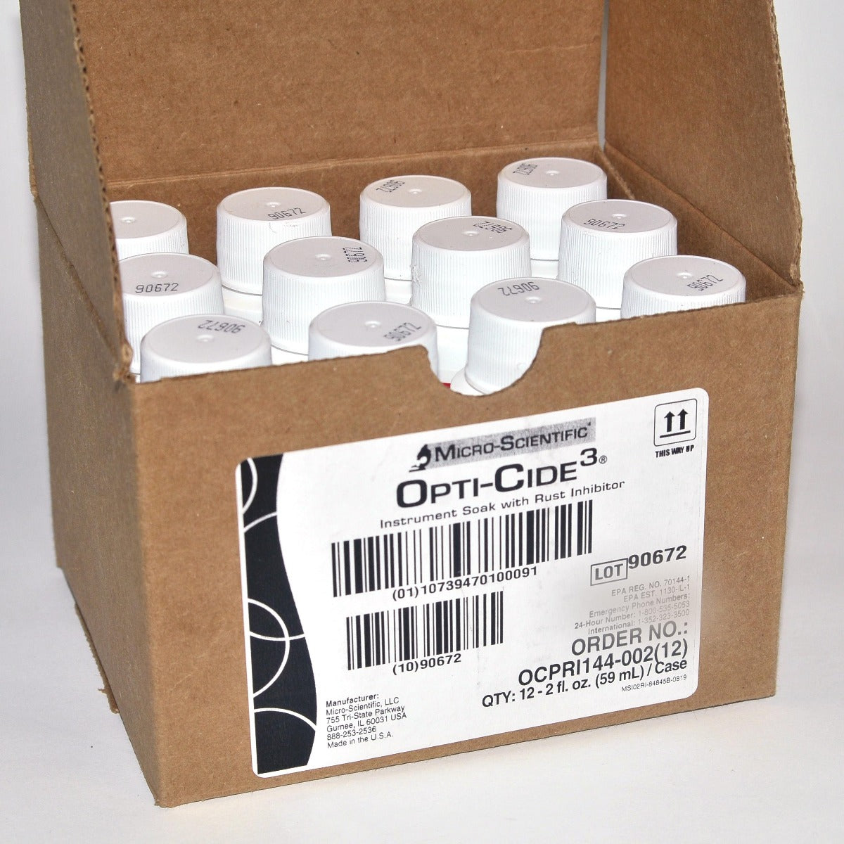 Micro-Scientific Opti-Cide3 Instrument Soak Rust Inhibitor Surgical Hospital x12