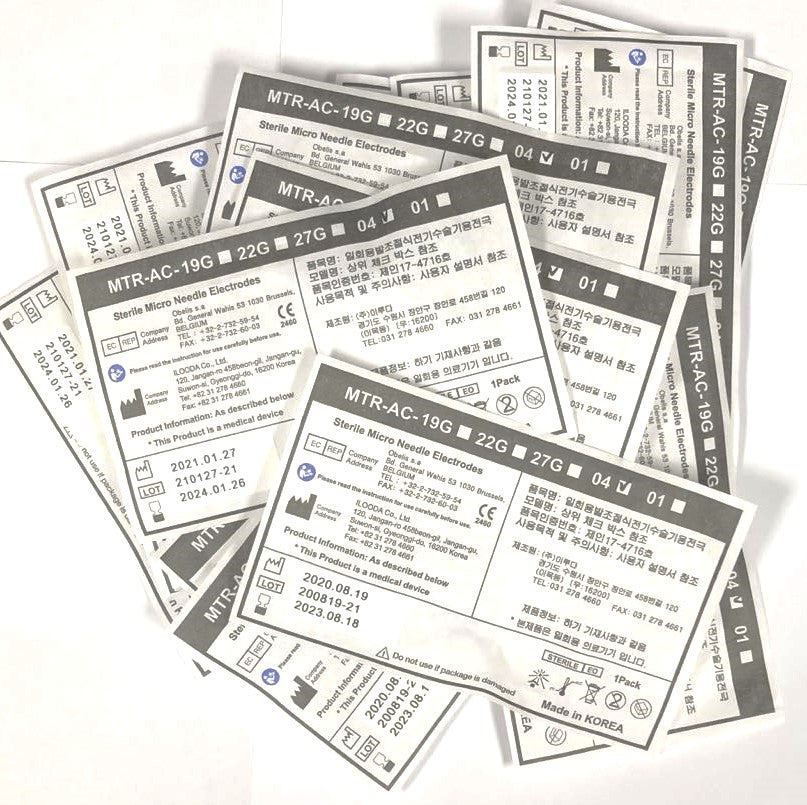 Sterile Micro Needle Electrodes MTR-AC-04 Ilooda ExpDate 01/2024 Lot x16 Pcs