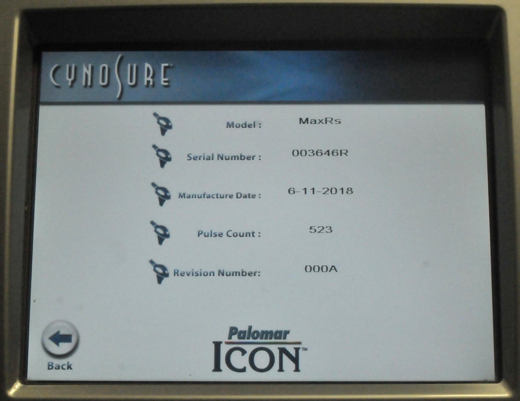 2018 Palomar ICON Laser MaxRs Handpiece Hair Removal Max Rs Spot 2520B-RS26R HR