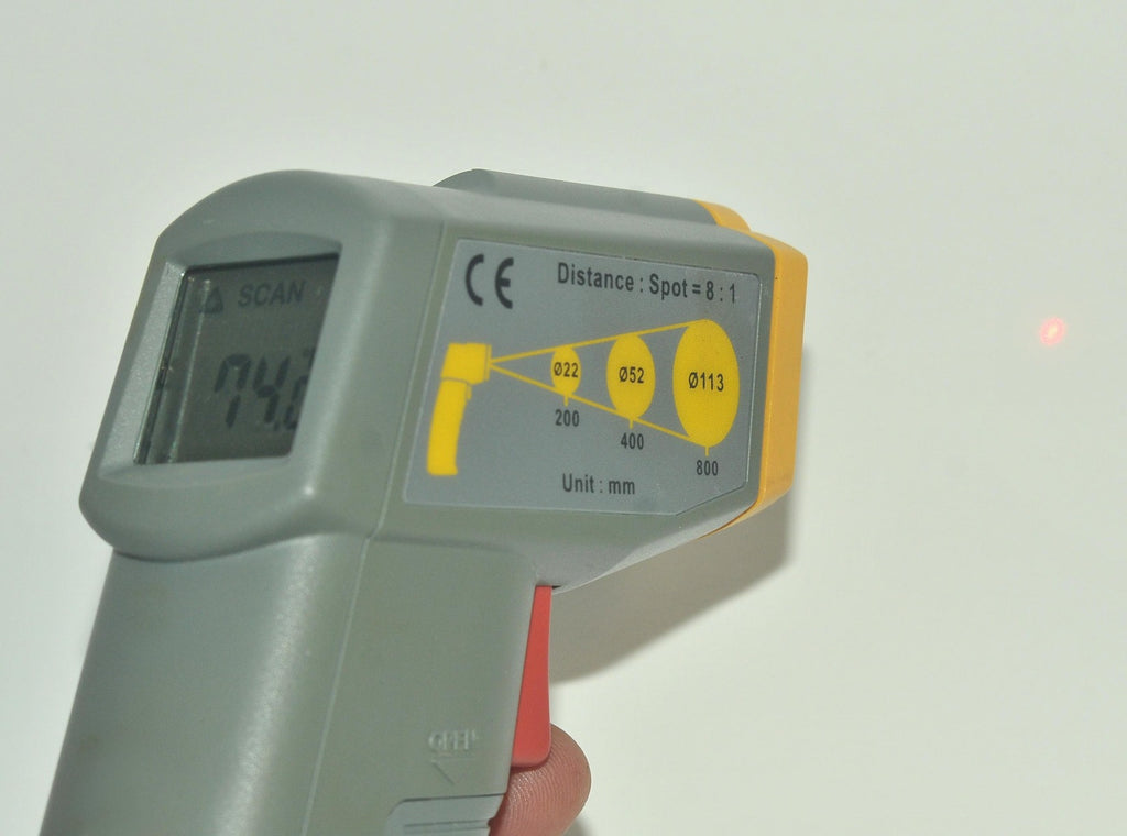 Infrared Thermometer Center 350 IR Fahrenheit Celsius Distance Digital Laser Gun