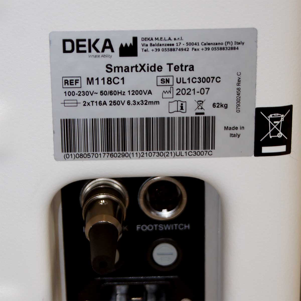2021 Deka SmartXide Tetra CoolPeel M118C1 CO2 Laser System with HiScan High Scan