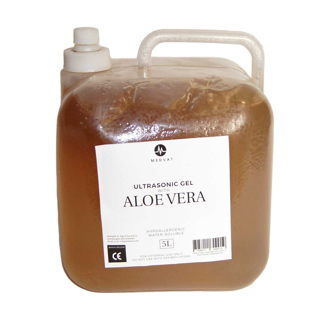 Medvat Ultrasonic Transmission Gel w/ Aloe Vera Unscented 5 Liter Water-Soluble