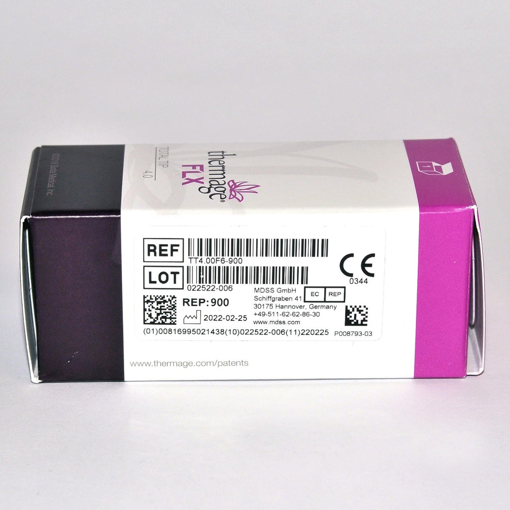 Solta Thermage FLX Applicator Total Tip 4.0 REF TT4.00F6-900 Pkg Date: 2/25/2022