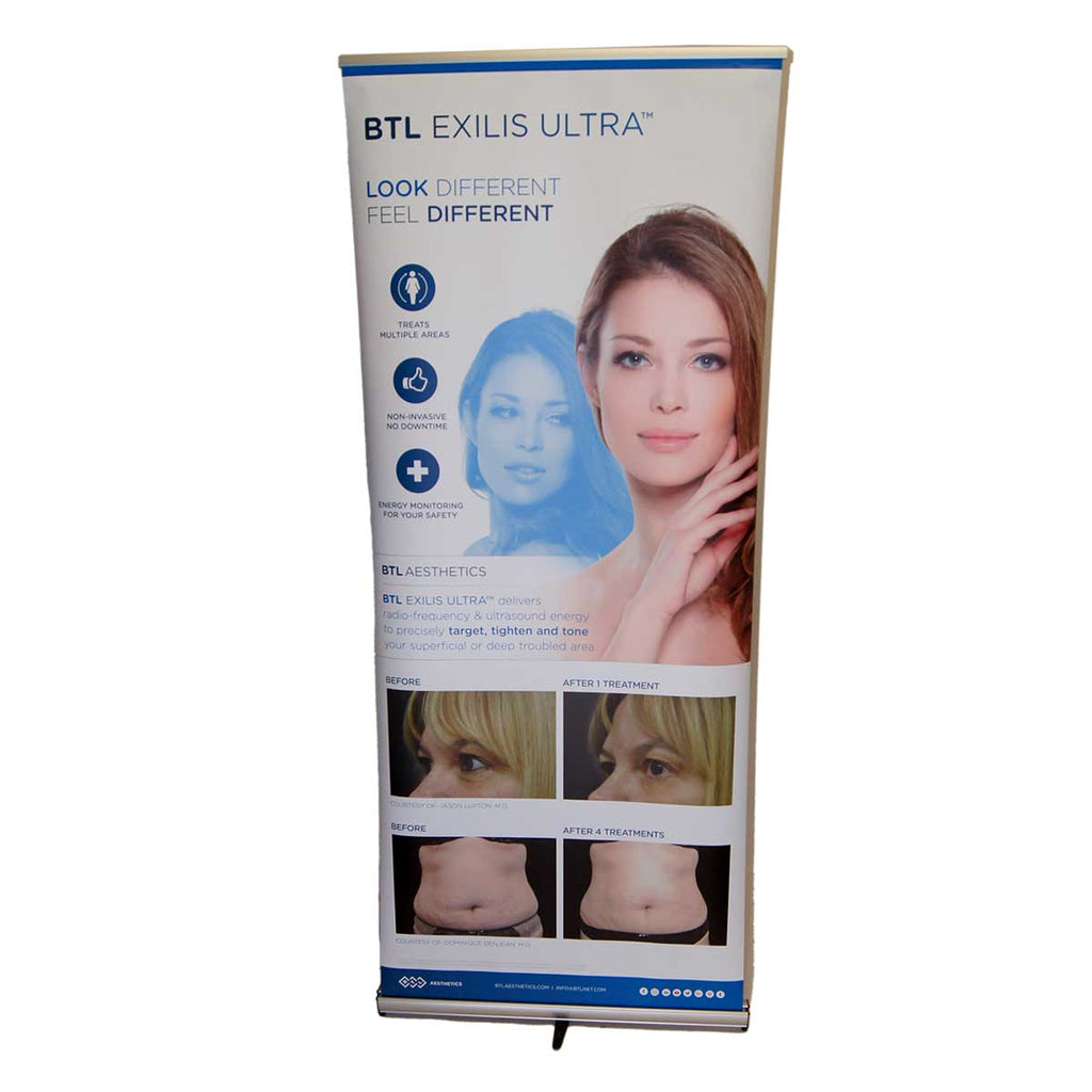 BTL Exilis Ultra "Look Different Feel Different" Marketing Banner 34in x 81in