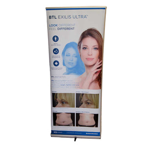BTL Exilis Ultra "Look Different Feel Different" Marketing Banner 34in x 81in