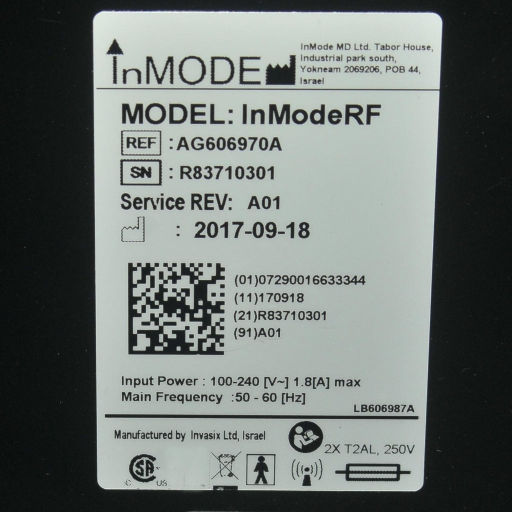 2017 InMode InModeRF Contoura RadioFrequency Body Contouring BodyFx Wrinkles RF