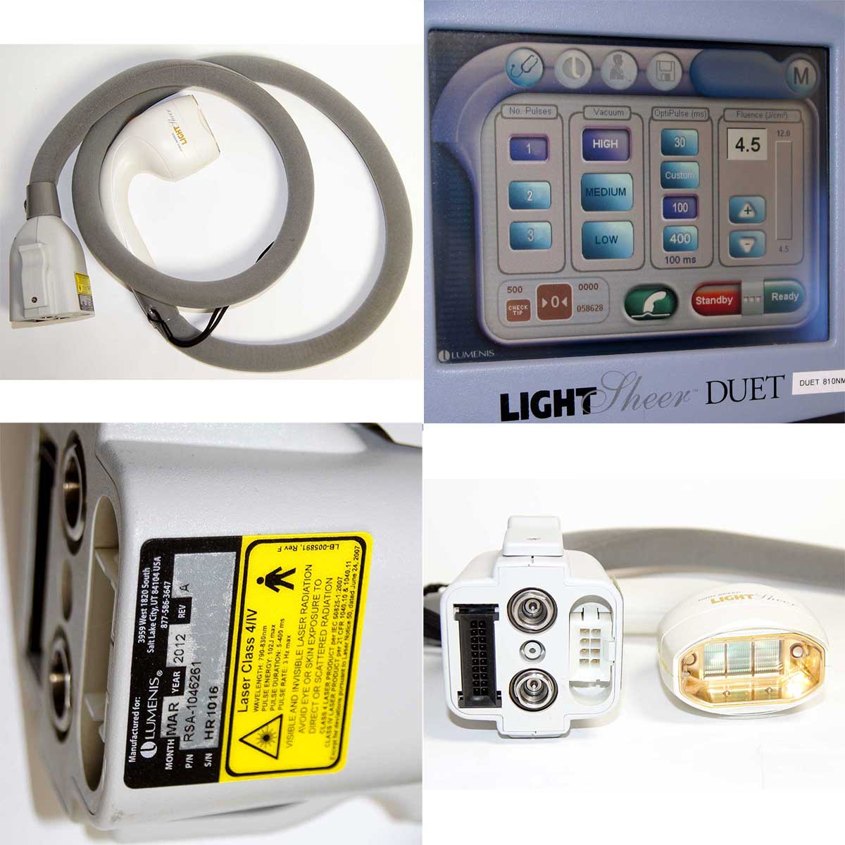 2007 Lumenis LightSheer Duet Laser System 810nm Diode HS and ET Hair Removal