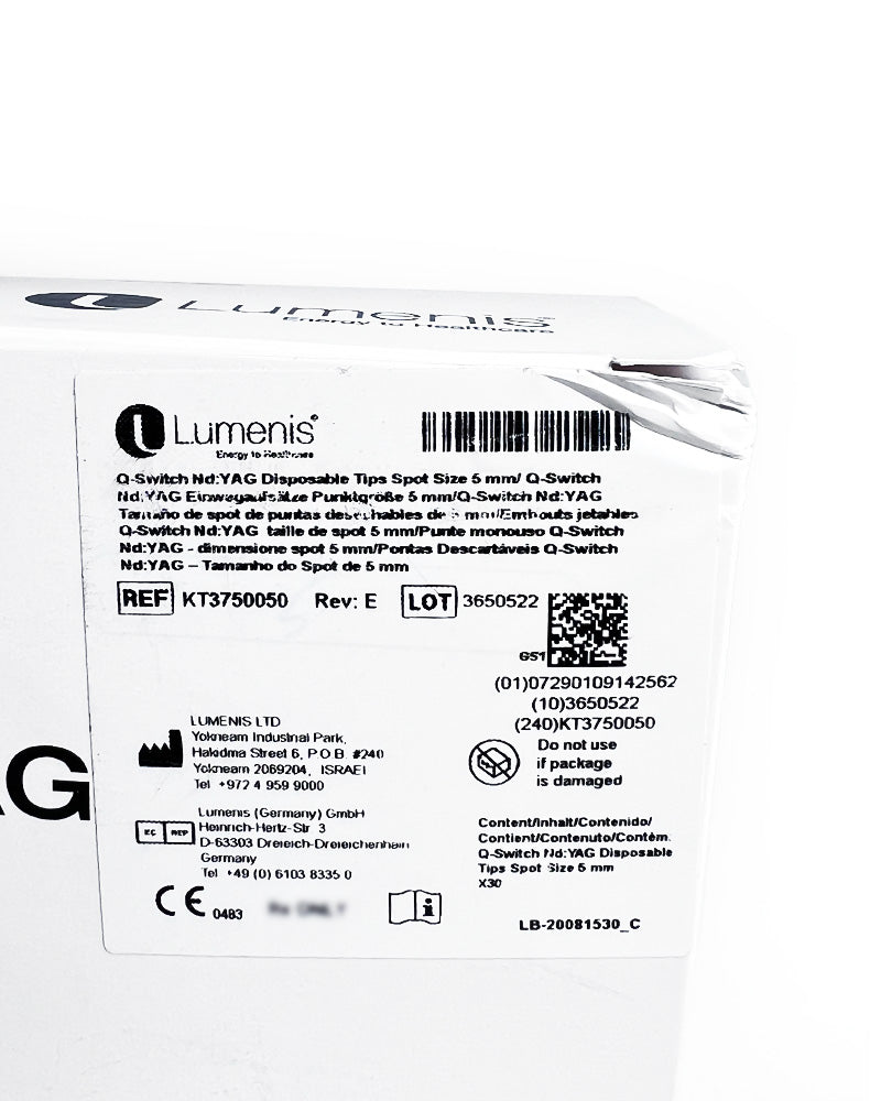 Lumenis M22 Q-Switched Nd YAG QS YAG Laser Handpiece 5mm Tips KT3750050 x25 Pcs