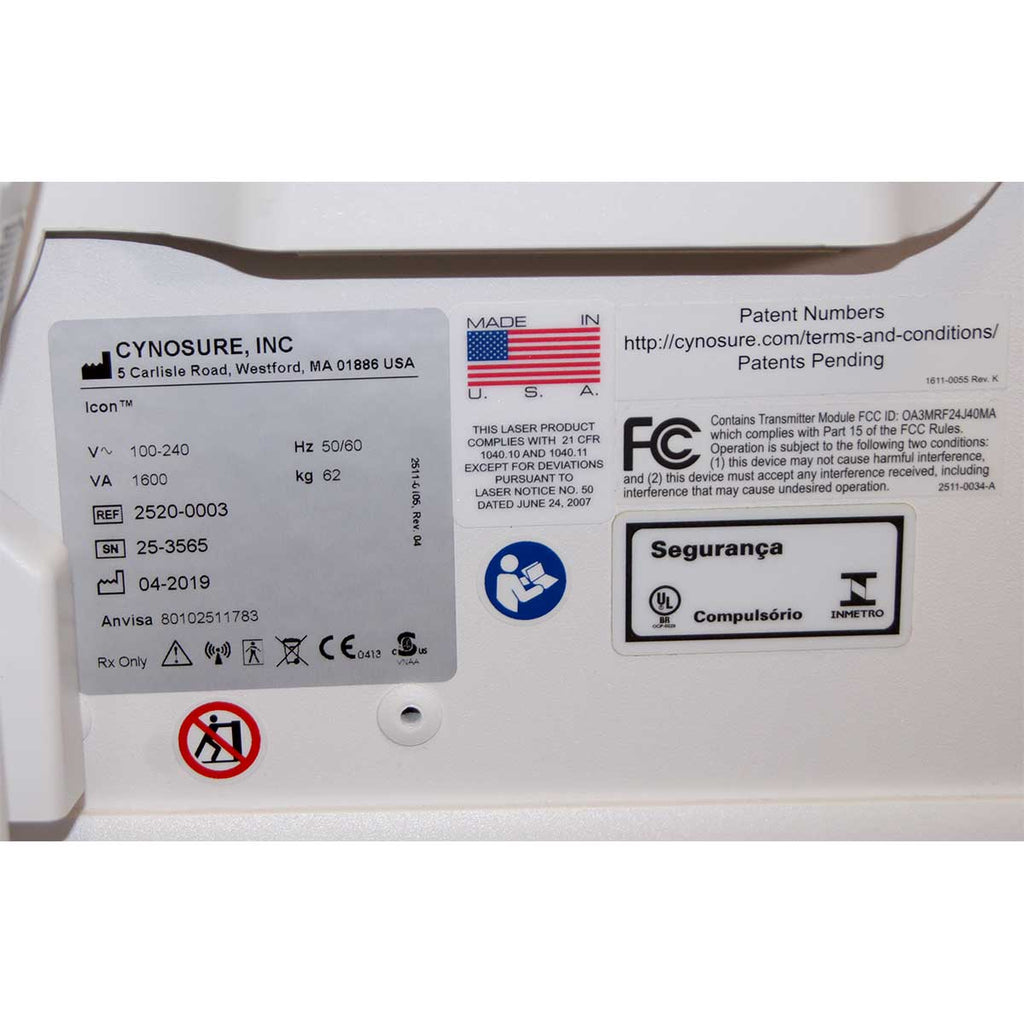 2019 Cynosure Icon IPL System Acne Skin Resurfacing Scar Skintel MaxG Ys R 1540