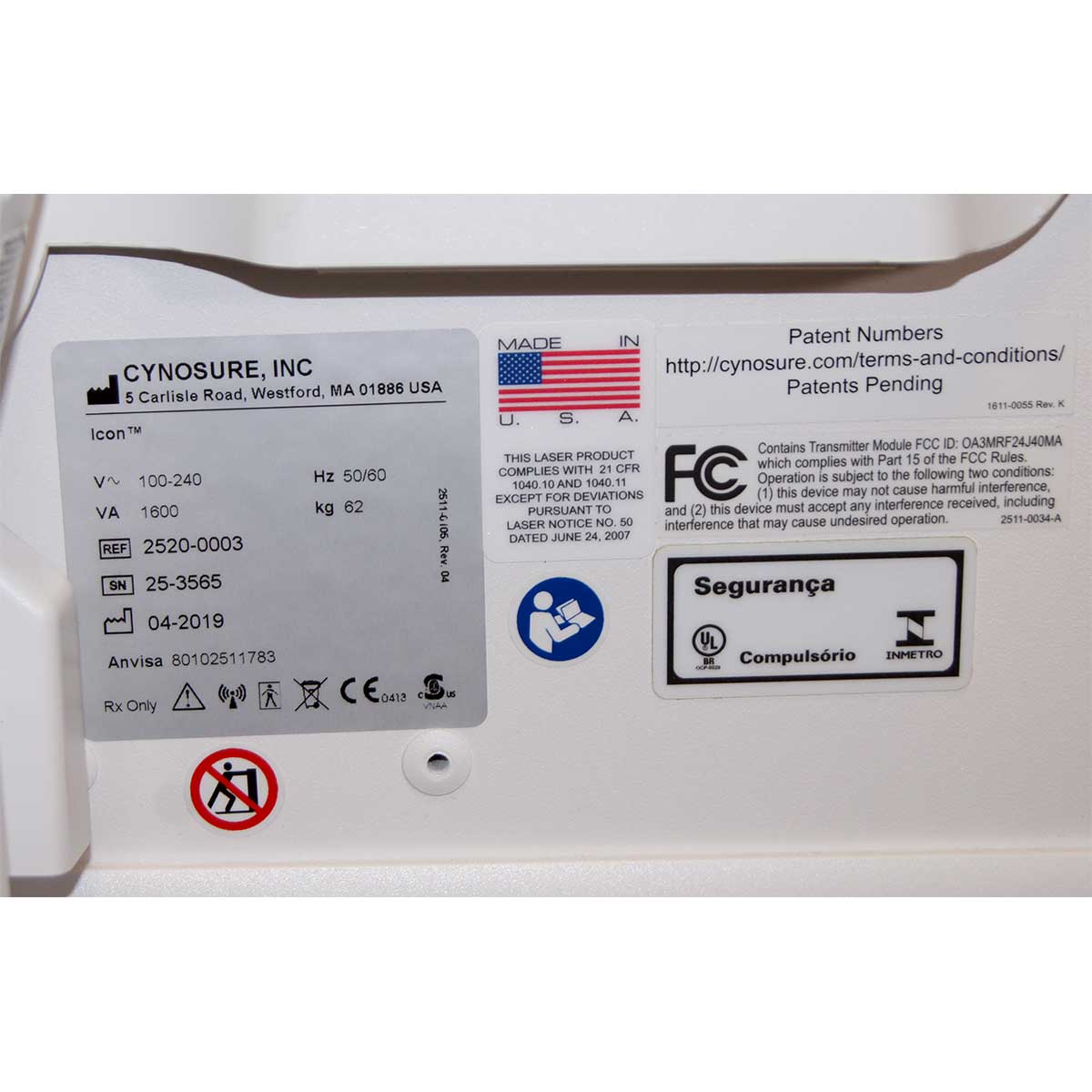 2019 Cynosure Icon IPL System Acne Skin Resurfacing Scar Skintel MaxG Ys R 1540