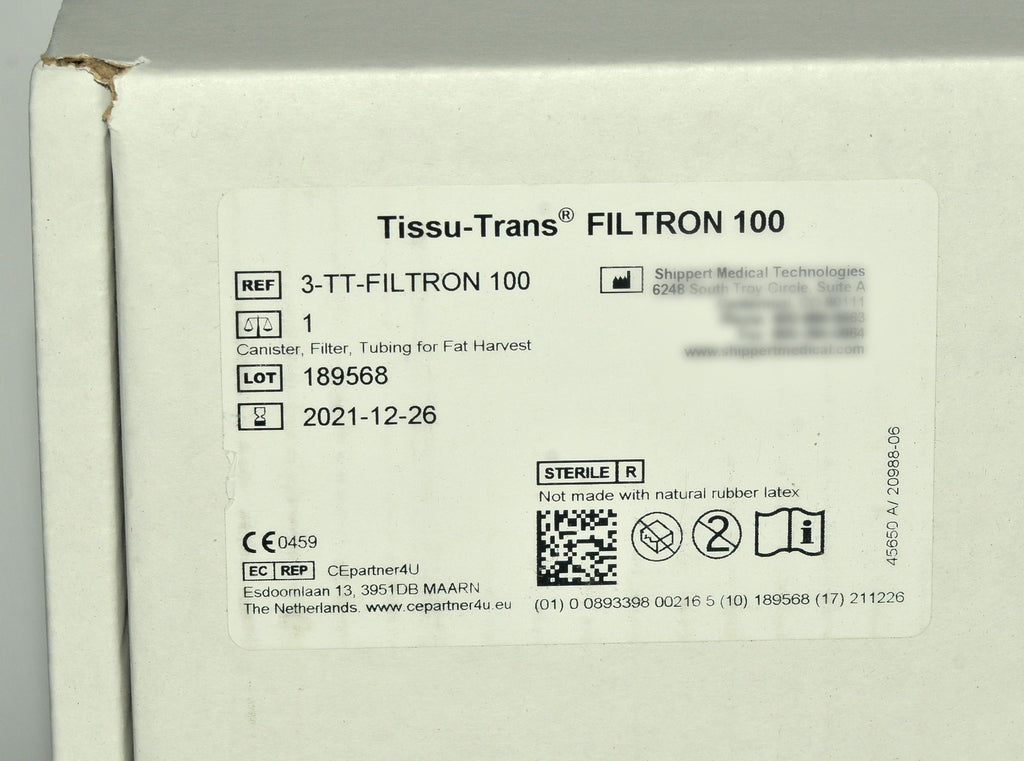 Tissu-Trans FILTRON 100cc Fat Collection Filtration Aspirator Canister Tubing