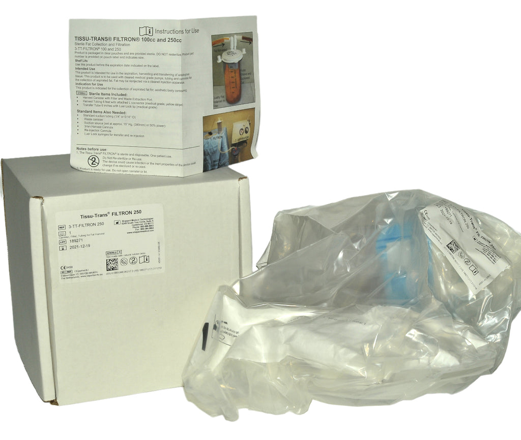 Tissu-Trans FILTRON 250cc Fat Collection Filtration Aspirator Canister Tubing