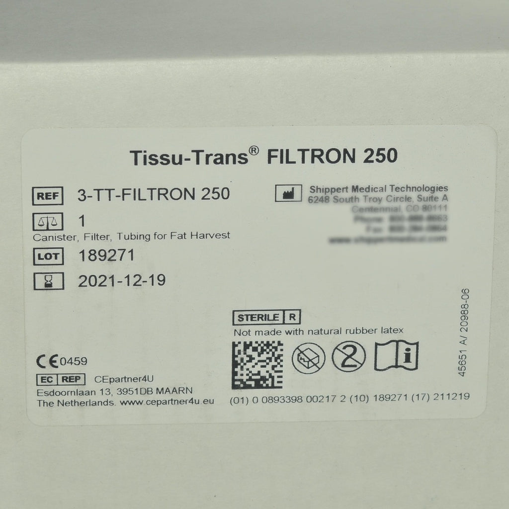 Tissu-Trans FILTRON 250cc Fat Collection Filtration Aspirator Canister Tubing