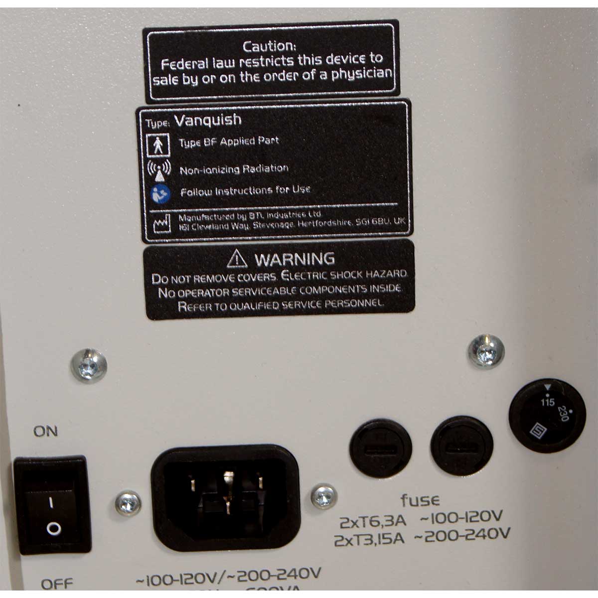 2013 BTL Vanquish ME Large Radio Frequency Contour System Core Fat Removal RF