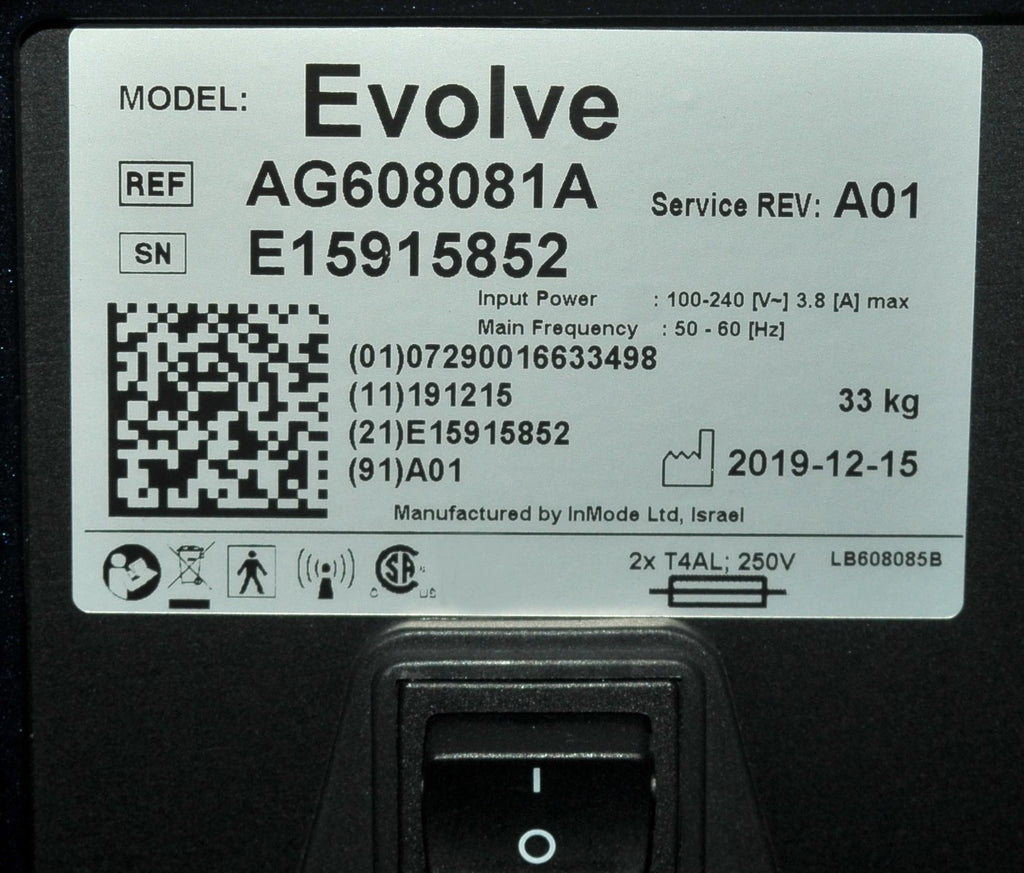 2019 InMode Evolve Body Contouring Remodel Sculpt Trim Tone Tite RadioFrequency