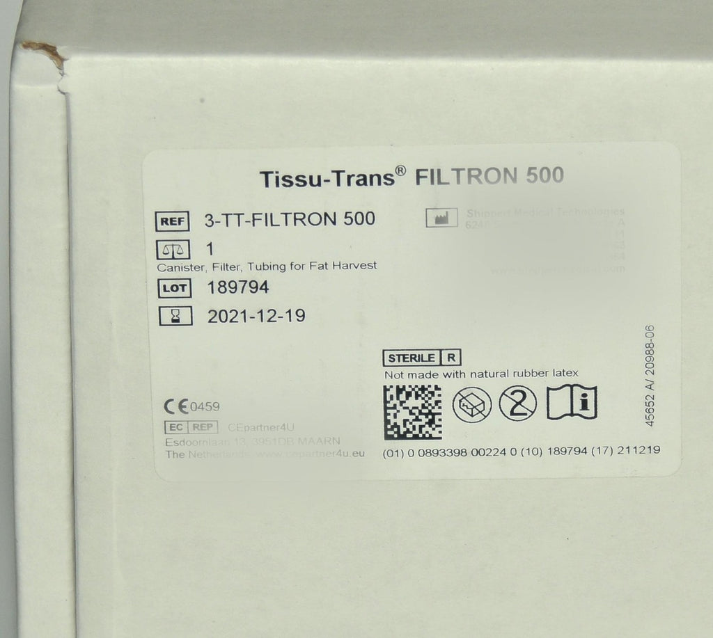 Tissu-Trans FILTRON 500cc Fat Collection Filtration Aspirator Canister Tubing