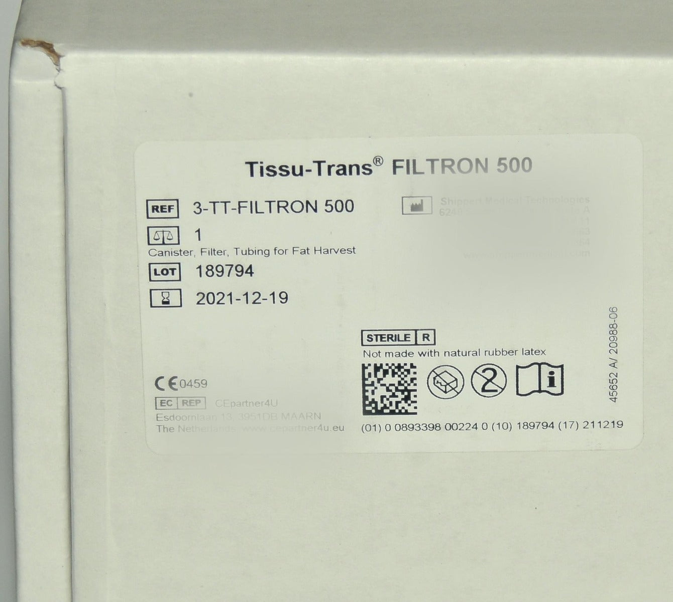 Tissu-Trans FILTRON 500cc Fat Collection Filtration Aspirator Canister Tubing