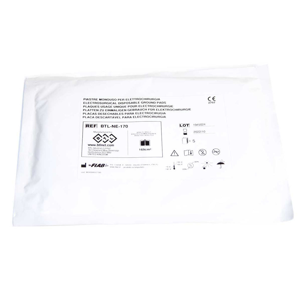 BTL Electrosurgical Disposable Ground Pads REF BTL-NE-170 Exp10/22 Single 169cm2