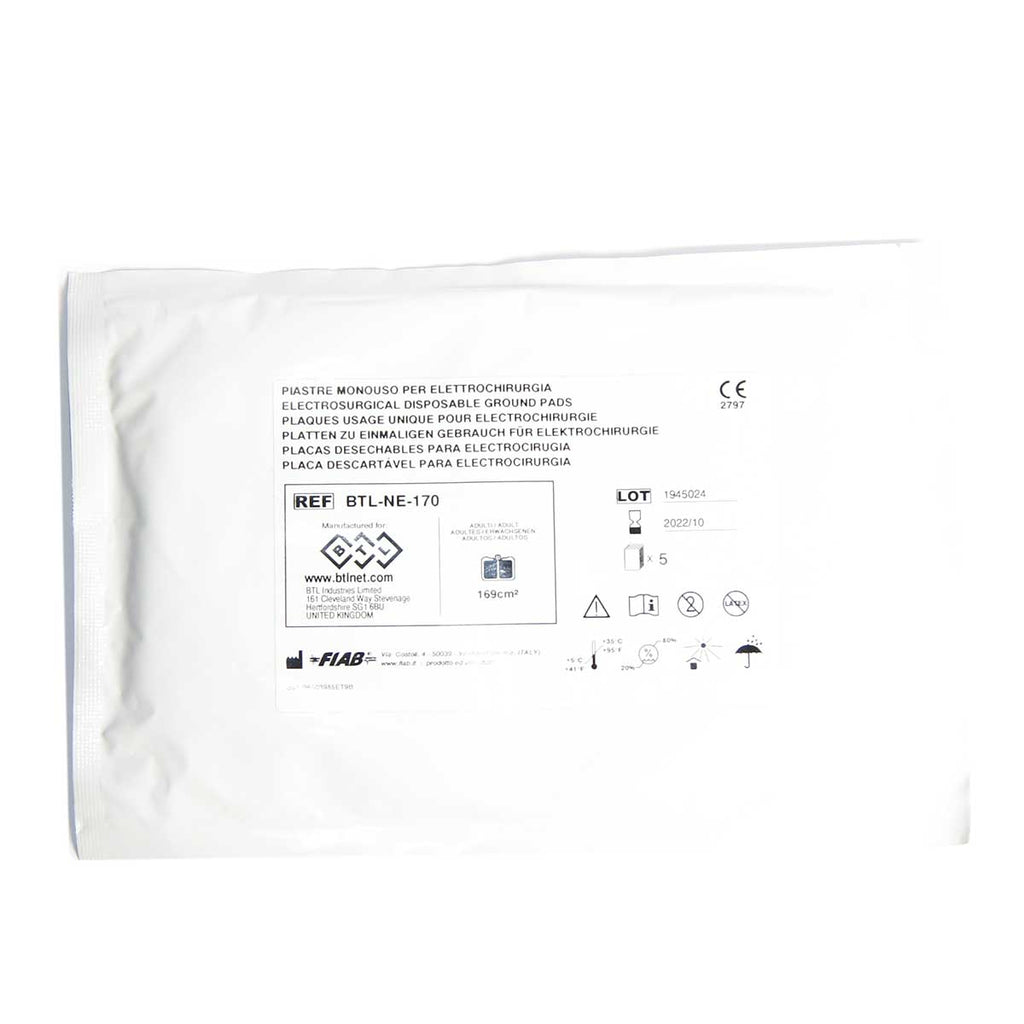 BTL Electrosurgical Disposable Ground Pads REF BTL-NE-170 Exp10/22 Single 169cm2