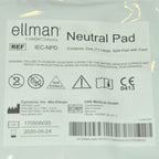 Ellman Cynosure Large Split Neutral Pads RF Electrosurgical w/Cord IEC-NPD x24Pc